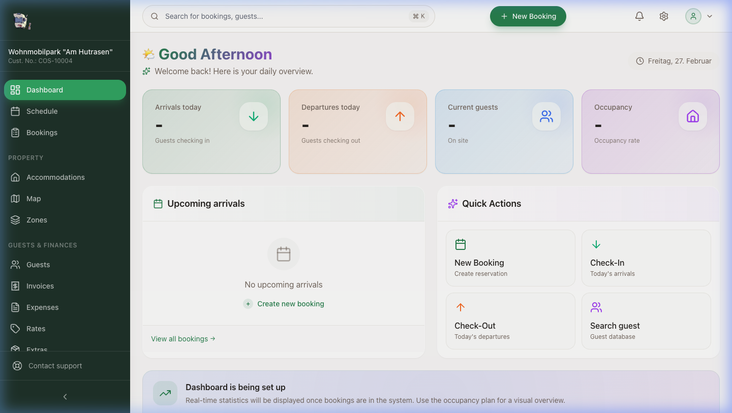CruiseCamp PRO Dashboard